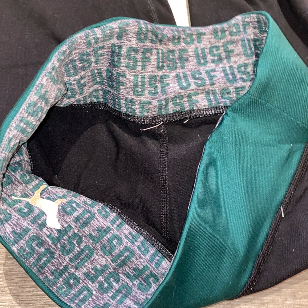 Black and Green USF leggings